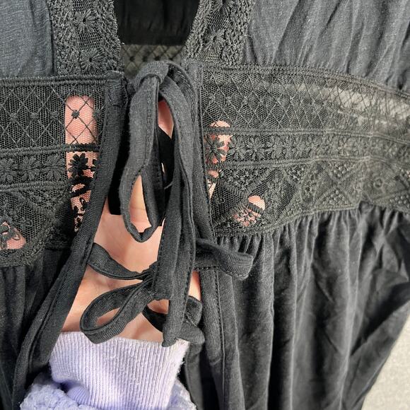 Belle Beach by Kim Gravel Petite Slub Knit Cover Up Black Petite M - Picture 14 of 15